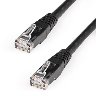 StarTech 1 Ft. CAT6 Ethernet Cable Molded-Black (C6PATCH1BK)