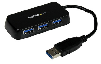 StarTech Portable 4 Port SuperSpeed Mini USB 3.0 Hub - Black