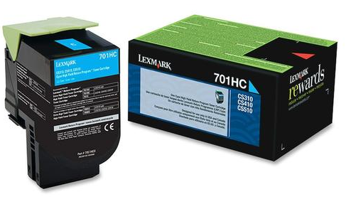 Lexmark 701HC 70C1HC0 Original Cyan  Toner Cartridge High Yield
