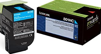 Lexmark 801HC 80C1HC0 Original Cyan  Toner Cartridge High Yield