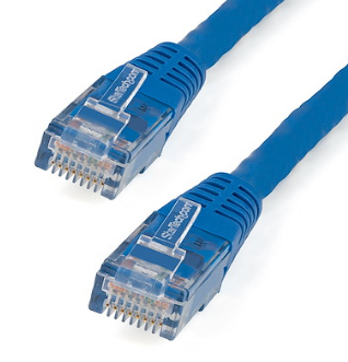 StarTech 1 Ft. CAT6 Ethernet Cable Molded-Blue (C6PATCH1BL)