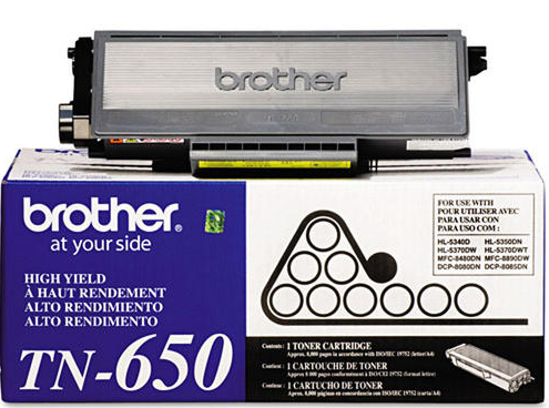 Brother TN650 Original Black Toner Cartridge High Yield